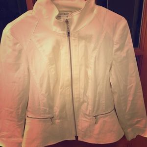White House Black Market White Flair Out Jacket